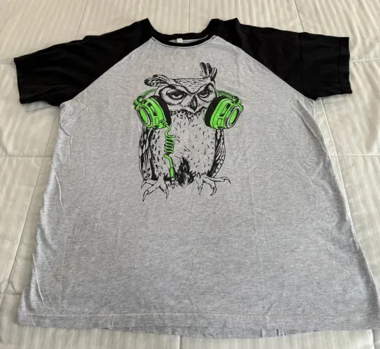 Camiseta Masculina Estampa Coruja Tam. GG | Casual | R$14