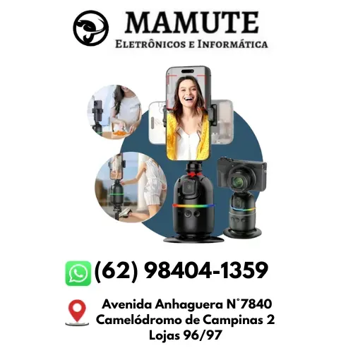 Suporte Celular de Mesa com Rastreamento Facial Grava sem as Mãos Video Blogueira