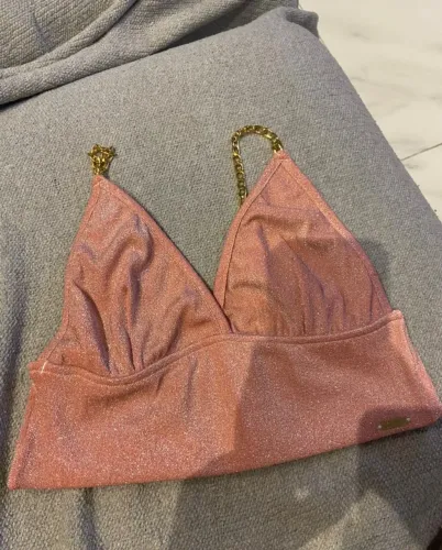 Top rosa com brilho