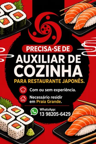 Precisa-se de auxiliar de cozinha