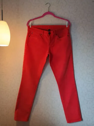 Calça Gap em veludo cotelê - coral - tamanho 40