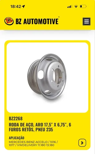 Roda 17,5 caminhões Vw e Mercedes 