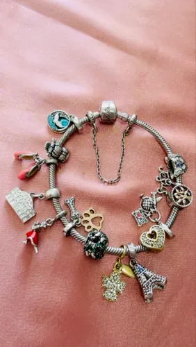 Pulseira Life VIVARA Original, em prata 925 com 14 berloques 