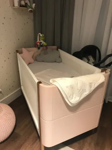 BERÇO BO EVOLUTIVO 3 EM 1 ROSA OLD - EXCELENTE ESTADO