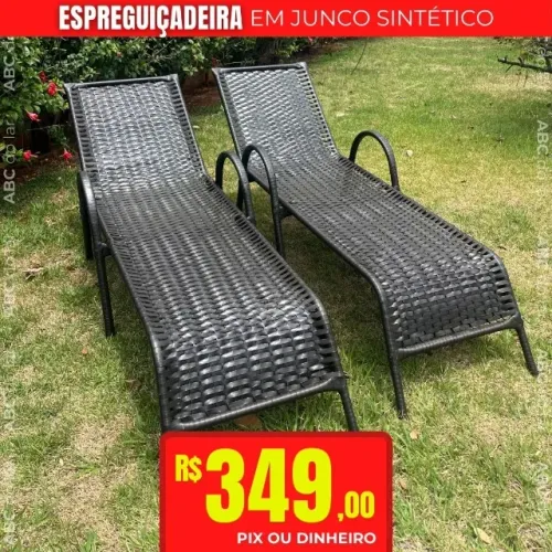 Espreguiçadeira Fixa Em Junco Sintético
