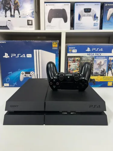 Ps4 fat 500gb - semi novo - com 1 controle 999,00 no dinheiro - pego seu video game como p