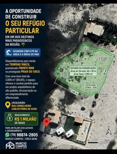 Lote à venda, ABAÍS, Estância, SE
