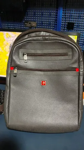 Mochila executiva couro natural swisswin