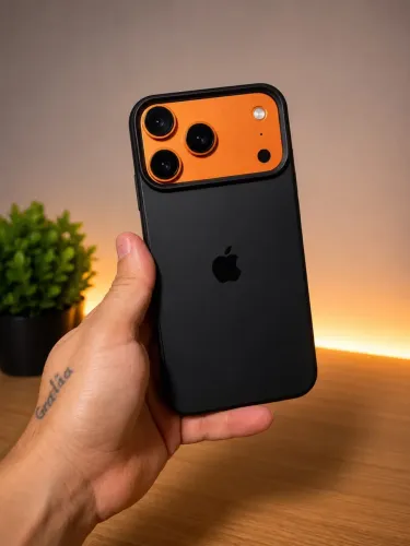 iPhone XR na carcaça do 17 pro Max