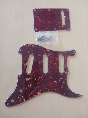 Escudo guitarra SSS vermelho Novo 