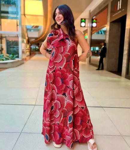 vestido longo farm chita nina tamanho p novo
