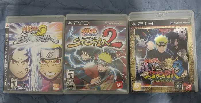 Naruto Shippuden: Ultimate Ninja Storm 1, 2 E 3 - Ps3