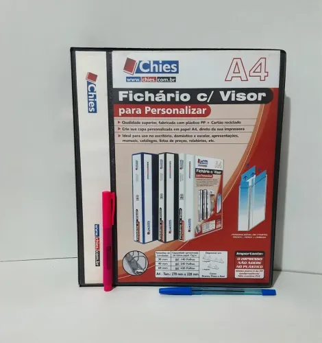 1 Fichário + 400 folhas A4 + 368 sacos plásticos