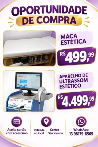 ?OPORTUNIDADE IMPERDÍVEL! EQUIPAMENTOS DE ESTÉTICA COM PREÇOS ESPECIAIS !!!