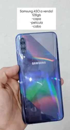 Celular Samsung A50 com 128gb (capa+película+cabo+garantia)