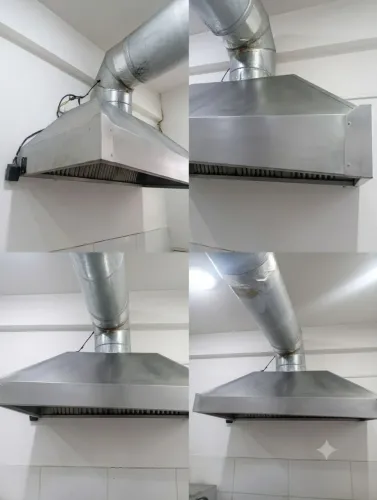 Coifa Industrial 140x70 com Motor e Tubulação