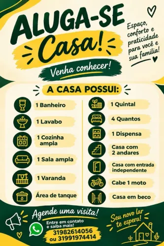 Alugo casa