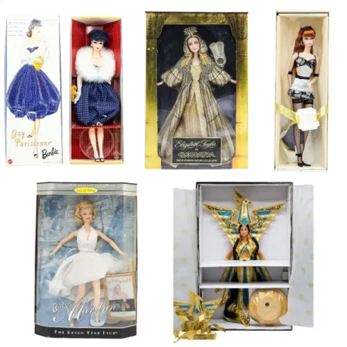 Barbies Collector NRFB Raras Silkstone Masquerade Hollywood Holidays anos 90 e 2000