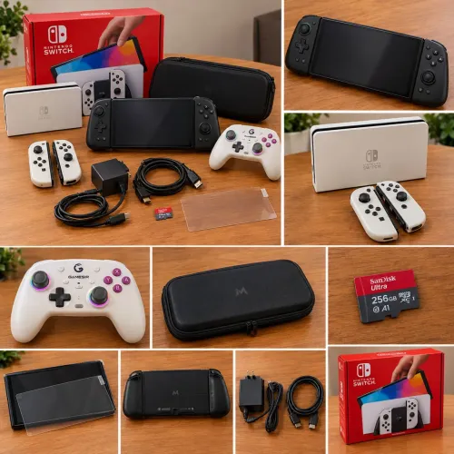 Nintendo Switch Oled Desbloqueado com Acessórios
