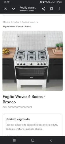 Fogão branco 6 bocas acendimento automático ta ruim pra libera o gás pras chamas