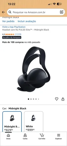 Headset sem fio PULSE Elite? - Midnight Black