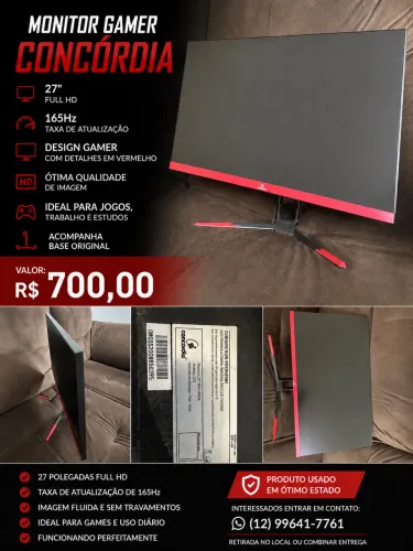 Vende se monitor gamer