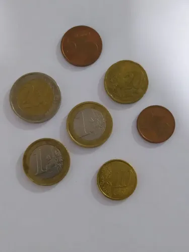 Conjunto de 7 moedas da Europa de diferentes países