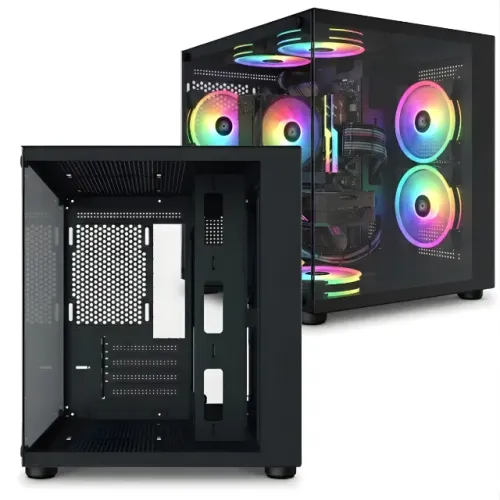Gabinete Gamer Aquário PC Computador Vidro Frontal Lateral Temperado mATX Sem fan - NOVO