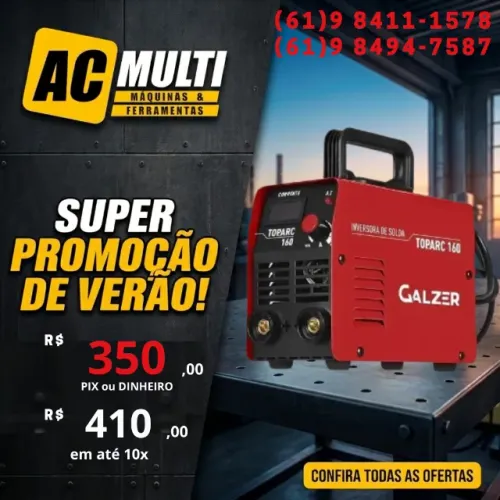 Inversor de Solda TOP.ARC 160 Amp Galzer
