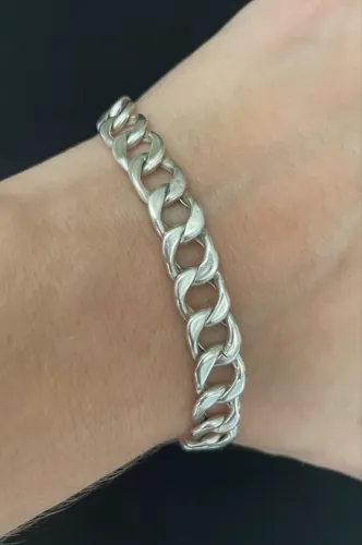 Pulseira de prata 925 - Grossa 1cm
