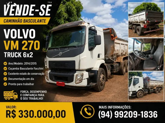 Caminhão caçamba volvo VM270