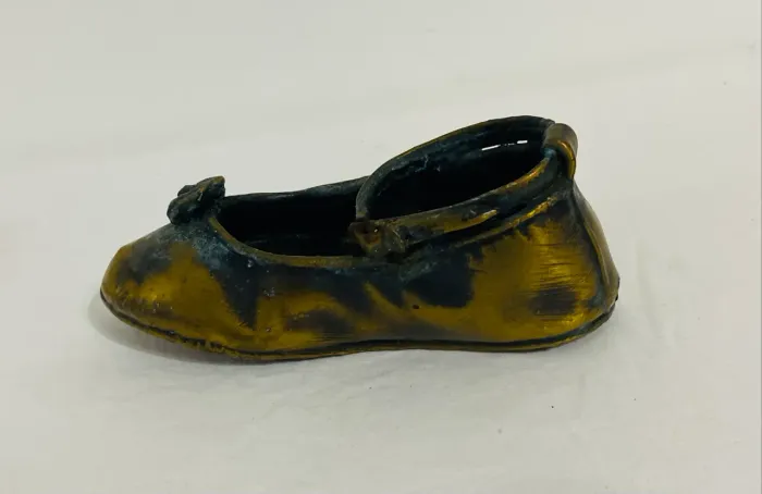 Sapatinho Em Cobre Antigo Decorativo Vintage - Década de 50