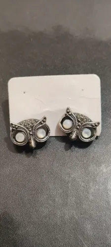 Brinco de prata coruja 
