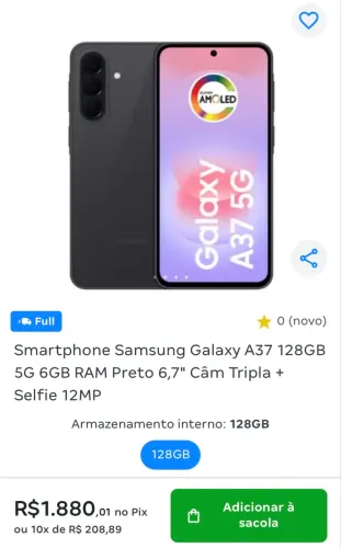 Celular novo recém saído da loja, com nota fiscal