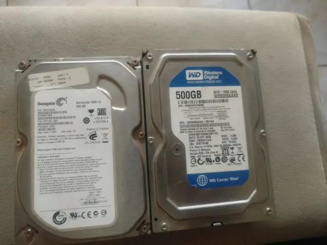 Dois hd de 500gb