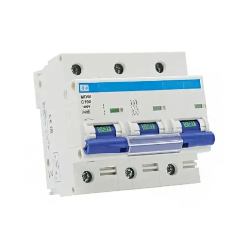 DISJUNTOR MINI TRIPOLAR 100A 440V C 4KA MDWC1003 WEG