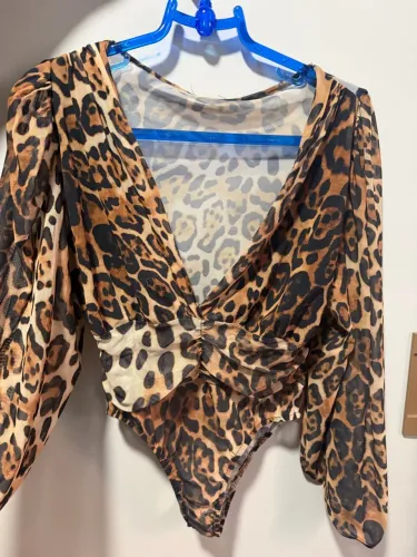 Body animal print tule
