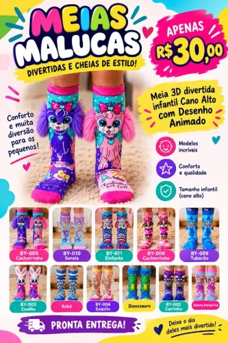 MEIA MALUCA 3D