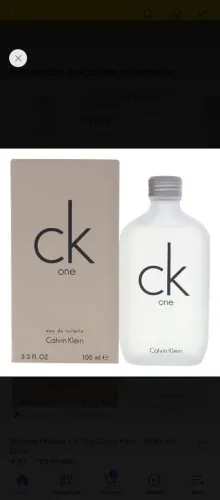 Calvin Klein one original perfume 100ml lacrado