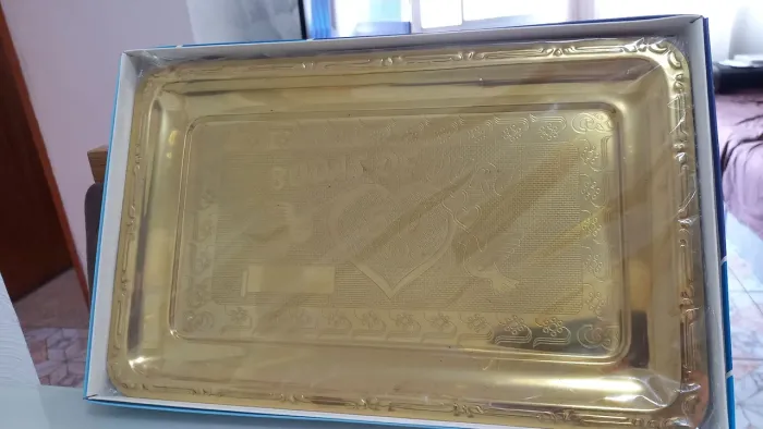 Bandeja de inox Bodas de ouro 50 anos