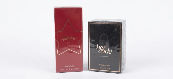 Combo O Boticário Novo: Glamour Diva (75ml) + Her Code Eau de Parfum (50ml)