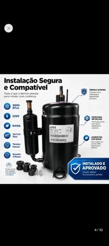 Compressor 9000 BTUs R410 220V rotativo
