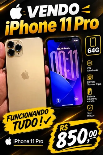 Vendo iphone 11 pro usado( excelente condições)