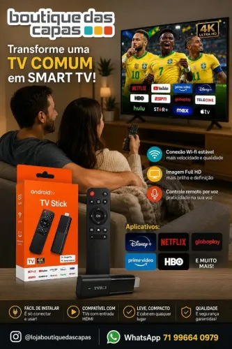 Tv Stick Wi-fi Smart Tv Android Hdmi Tv Fire Tv Stick copa do mundo netflix amaxon prime 
