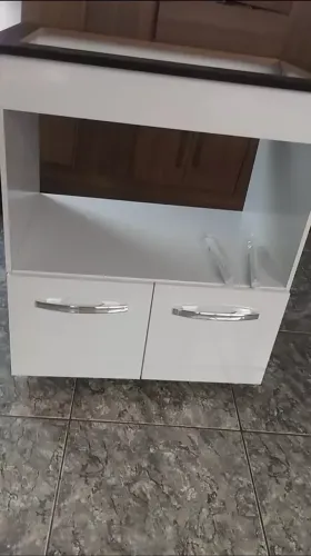 Balcão de Cozinha Para Cooktop 5 Bocas Branco Elisa