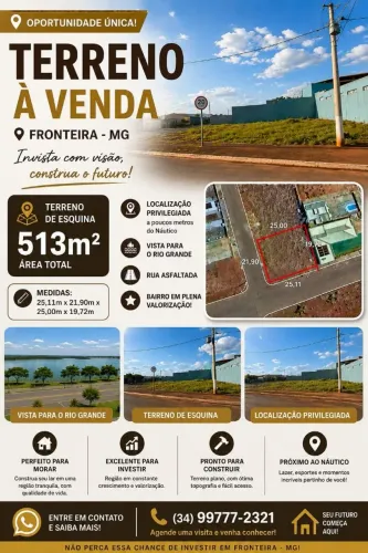 Terreno aberto de esquina