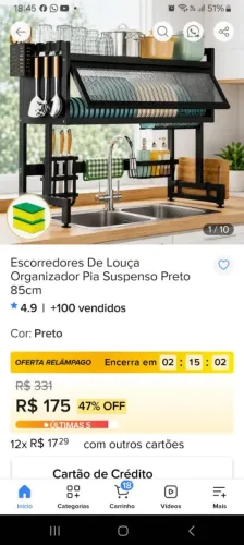 Escorredor suspenso