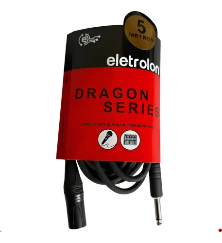 Cabo 5 metros P10 Macho para XLR Eletron