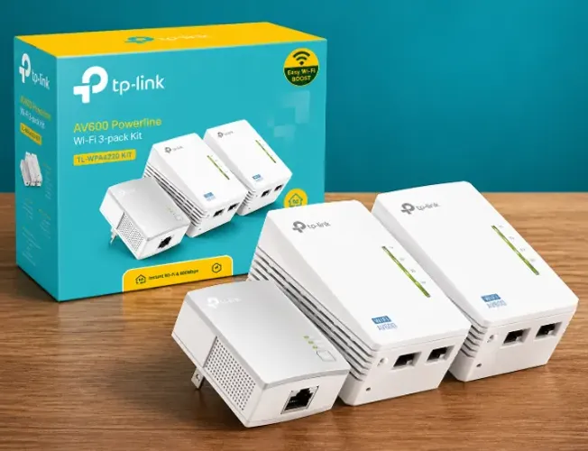 Kit Powerline TP-Link TL-WPA4220TKIT AV600 | Extensor Wi-Fi | 3 Unidades