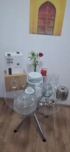 Conjunto de louça jantar, chá e sobremesa